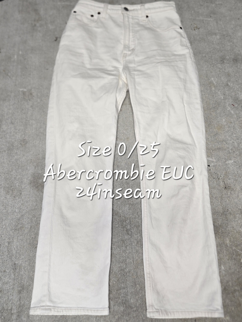 White Straight-Leg Jeans